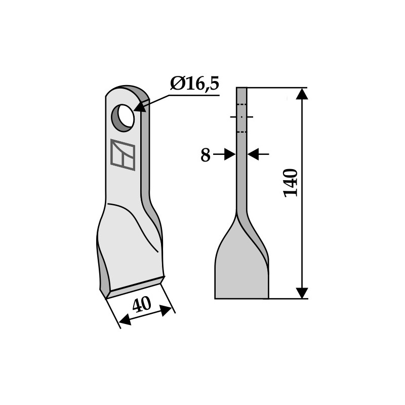 Couteau torsadé - Kuhn - 360.150.91