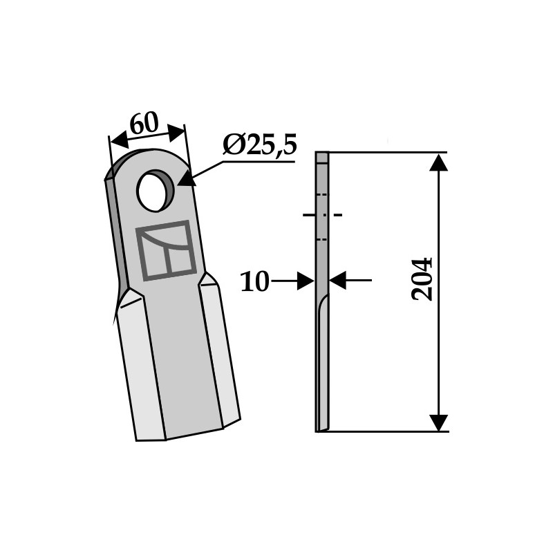 Couteau droit - Kuhn - 606.0002