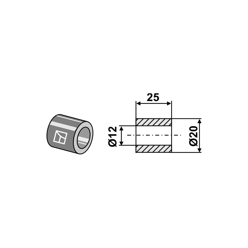 Entretoise en aluminium - Rousseau - 5.200.05 - 322005