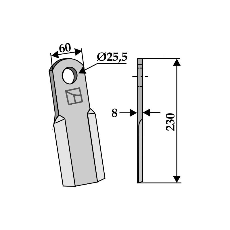 Couteau droit - AG002544