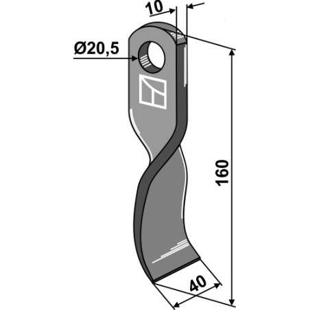 Couteau torsadé - AG002629