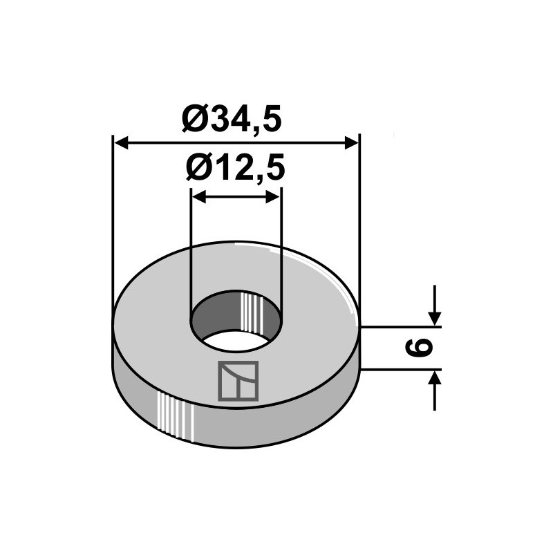 Rondelle Ø34,5x6xØ12,5