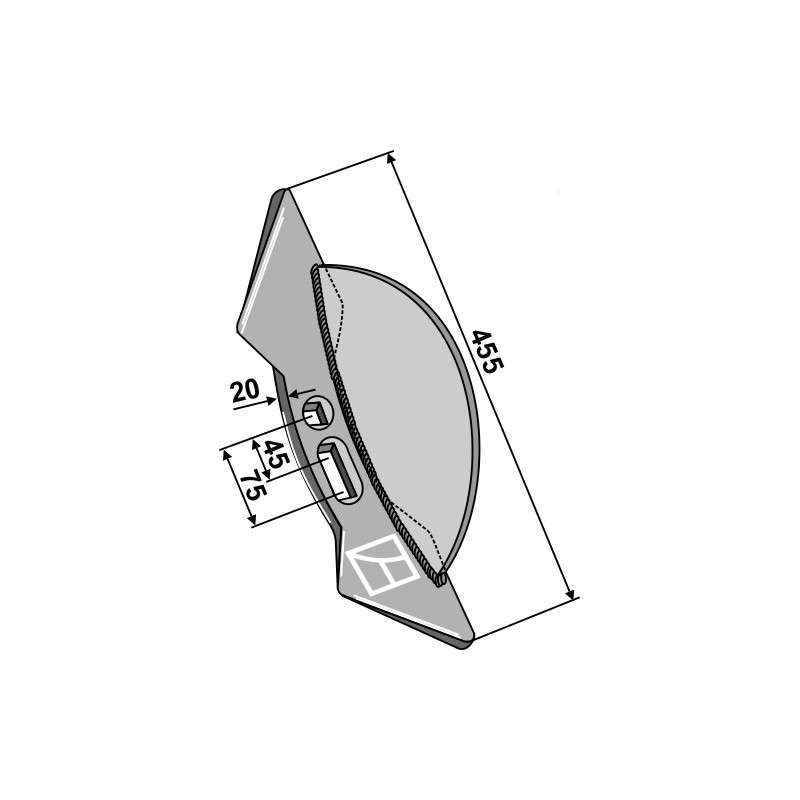 Soc double-coeur externe  45-75 - Kverneland - KK131126