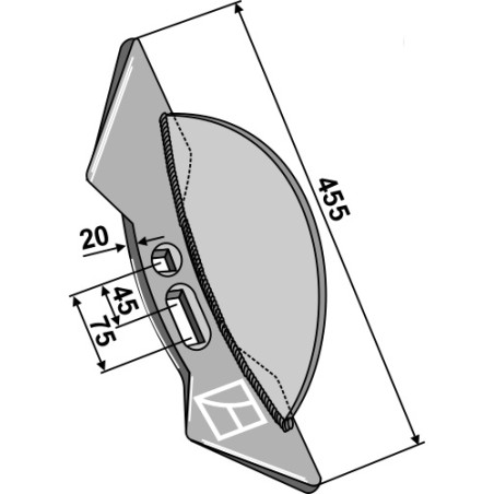 Soc double-coeur externe  45-75 - Kverneland - KK131126