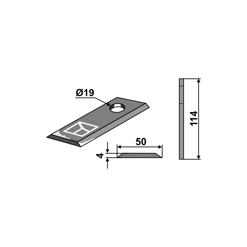 Couteau pour faucheuse - Kverneland - KM1380-0065 / 1380-0027