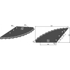 Couteau pour mélangeurs de fourrage - revêtement en métal dur - Strautmann - 60903501 / 60103504