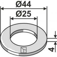 Rondelle Ø44x4xØ25 - Amazone - DF099