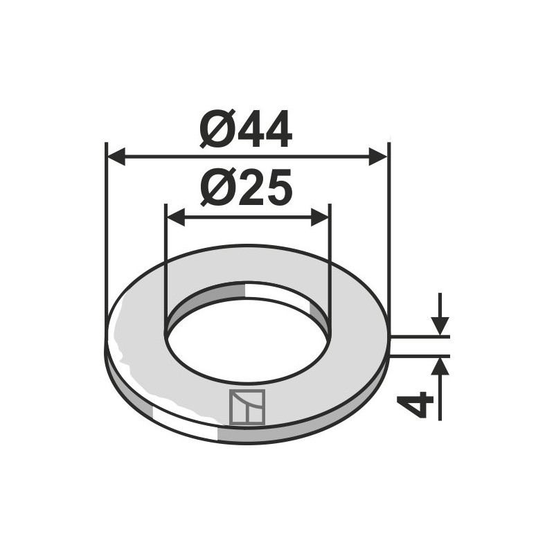 Rondelle Ø44x4xØ25 - Amazone - DF099