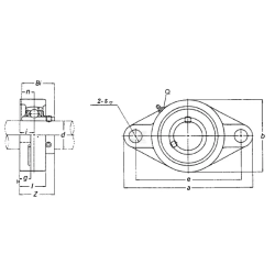 Palier UCFL204 Bride Ovale FAG - Adaptable Kverneland RF21132