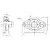 Palier UCFL204 Bride Ovale FAG - Adaptable Kverneland RF21132