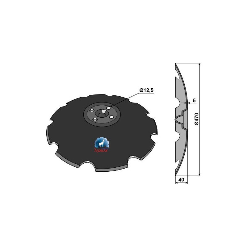 Disque crénelé Ø470x5 - Väderstad - 179857