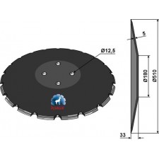 Disque bombé - crénelé - Rabe - 101-21212