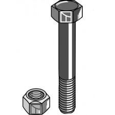 Boulon avec écrou frein - M20 x 2,5 - 10.9 - Agromec - Schraube: 3002392 - Mutter: 1012420