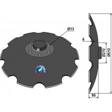 Disque crénelé à fond plat - Ø610 - Maschio / Gaspardo - R18127471