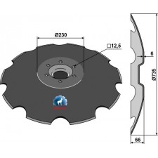 Disque crénelé - Ø735x6 - Lemken - 34910017