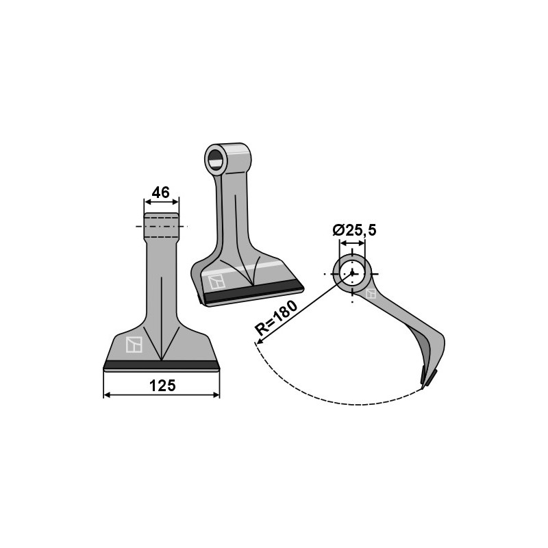 Marteau broyeur - PTA - Maschio / Gaspardo - T30004025 - T30004027R