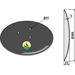 Disque de semoir Ø300x3 - Kuhn - 53041300