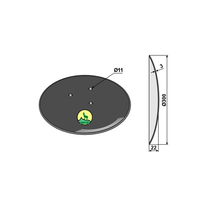 Disque de semoir Ø300x3 - Kuhn - 53041300