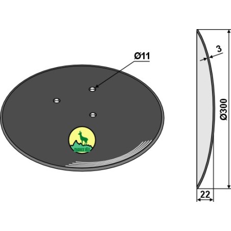 Disque de semoir Ø300x3 - Kuhn - 53041300