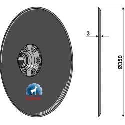 Disque de semoir Ø350x3 avec moyeu Kuhn - K3640810