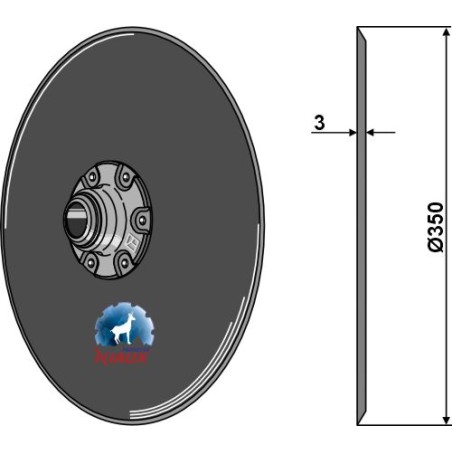 Disque de semoir Ø350x3 avec moyeu Kuhn - K3640810