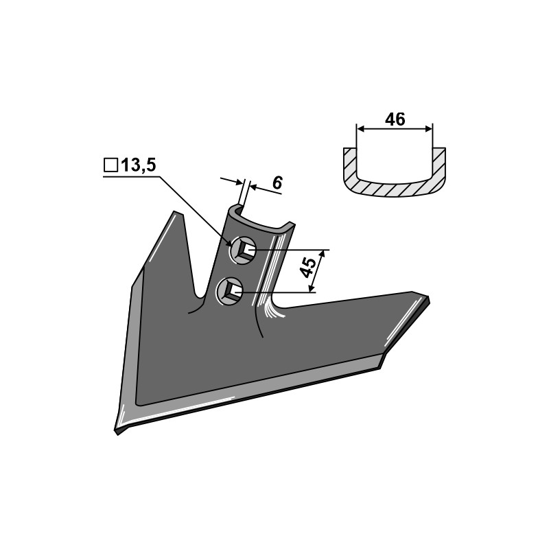 Soc triangulaire 180 x 6 - John Deere