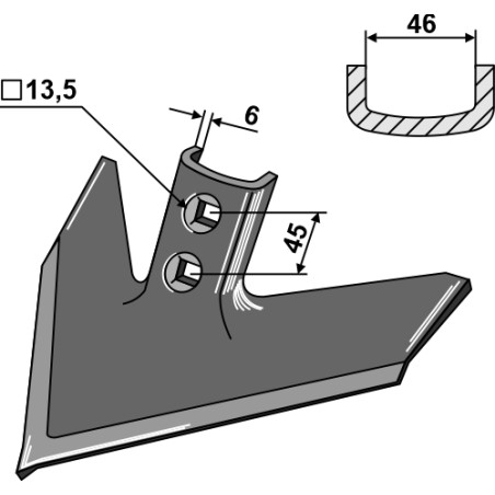 Soc triangulaire 180 x 6 - John Deere