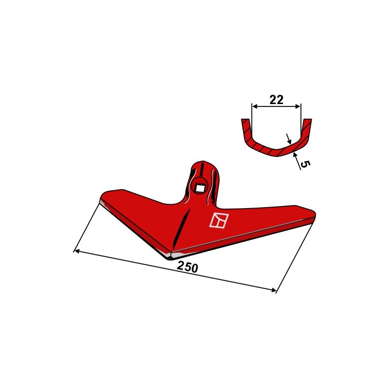 Soc triangulaire 250mm - Kverneland - KW11099061