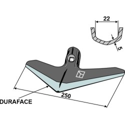 Soc triangulaire 250mm - DURAFACE - Kverneland - KW11099061