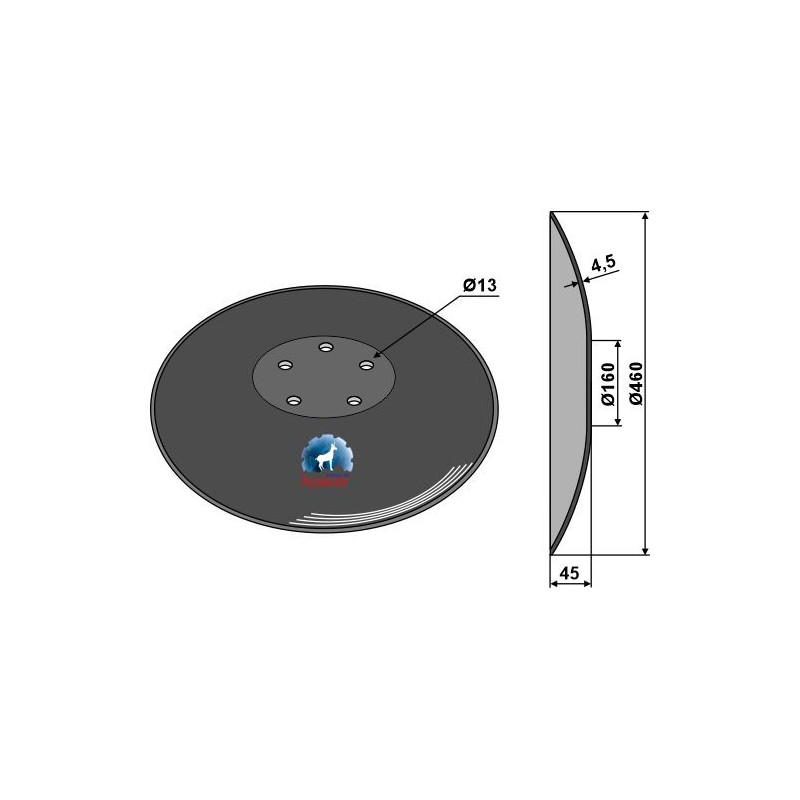 Disque lisse à fond plat - Ø460x4,5