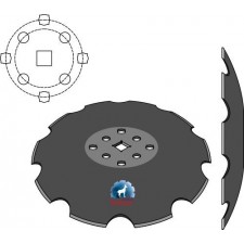 Disque crénelé à fond plat Ø460 - Agrisem - TCS-DIS-508