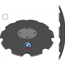 Disque crénelé à fond plat Ø610 - Agrisem - TCS-DIS-503