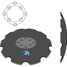 Disque crénelé à fond plat Ø510 - Agrisem - TCS-DIS-536