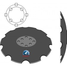 Disque crénelé à fond plat Ø560 - Agrisem - TCS-DIS-537