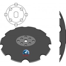 Disque crénelé à fond plat Ø560 - Agrisem - TCS-DIS-531