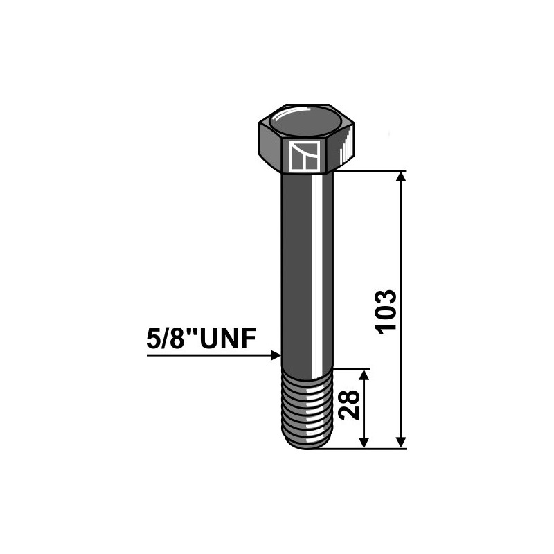 Boulon - 5/8''UNF - Bomford - 7190118