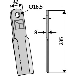 Couteau droit - Nobili - 20003