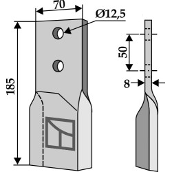 Couteau droit - van Lengerich - 64462