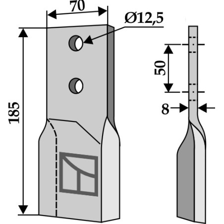 Couteau droit - van Lengerich - 64462