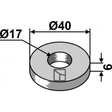 Rondelle Ø40x6xØ17 - Müthing - MU000559