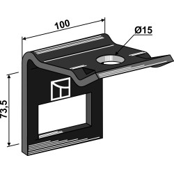 Bride de fixation pour dent 70 x 12 - Köckerling - 504003