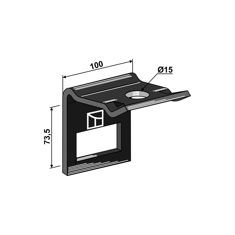 Bride de fixation pour dent 70 x 12 - Köckerling - 504003