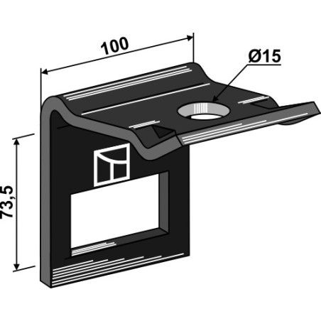 Bride de fixation pour dent 70 x 12 - Köckerling - 504003
