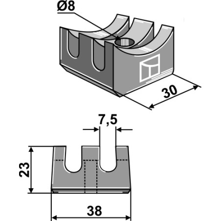 Bride de fixation seulement pour 10.HS-E1 - 10.HS-E2 - Einböck - 12.012