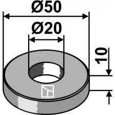 Rondelle Ø50x10xØ20 - Mc Connel - 1096259