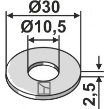 Rondelle Ø30x2,5xØ10,5 - Amazone - DF036