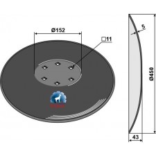 Disque lisse - Ø450x5 - Kuhn - H2203660