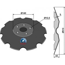 Disque crénelé Ø510x5 - Väderstad - 170097