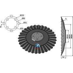 Disque de déchaumeur ondulé Ø508x5 - Agrisem - DIS-553 - Niaux 200