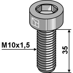 Boulon à 6 pans creux M10x1,5x35 - Galvanisées